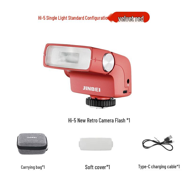 8K Shell Hi-5 Retro Flash for DSLR & Mirrorless Cameras - Mini External Hot Shoe Light