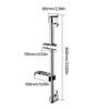 Adjustable Shower Head Holder Handheld Shower Holder for Slide Bar Steel Shower Brackets Upgrades for Handheld Shower