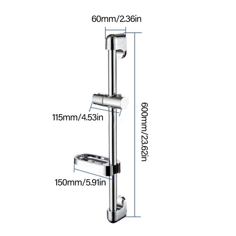 Adjustable Shower Head Holder Handheld Shower Holder for Slide Bar Steel Shower Brackets Upgrades for Handheld Shower
