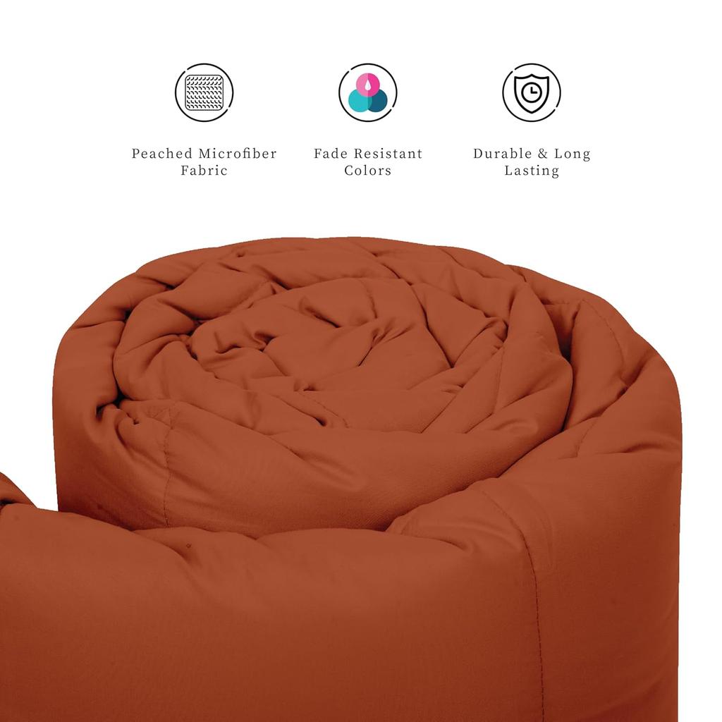 Plush Reversible Microfiber Comforter Single Bed | 220 GSM Wadding |110 GSM Peached Extra Soft Microfiber Fabric,