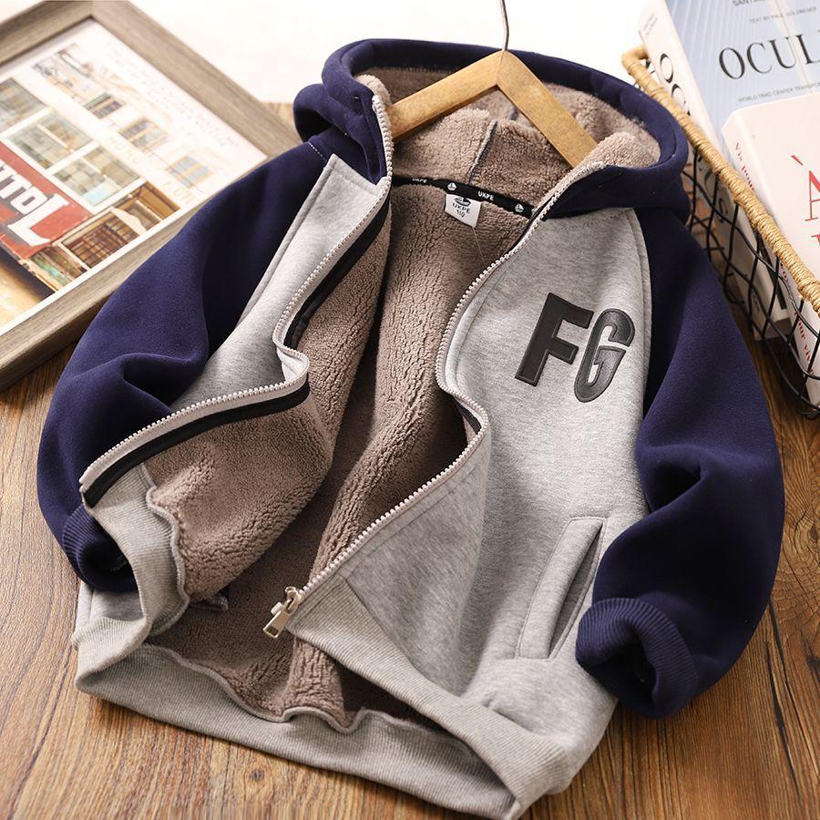 Modisches Kapuzensweatshirt für Jungen und Mädchen, lässige Strickjacke