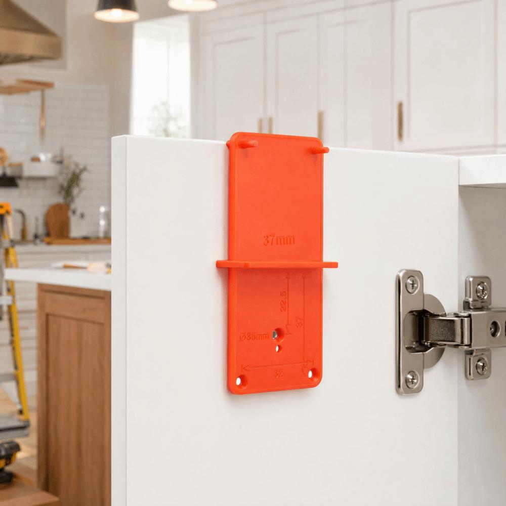 2pcs Compact Pocket Size Hinge Hole Locator Positioning Tool Cabinet Door Template  For Door