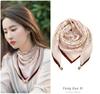 Autumn/Winter Silk Cotton Scarf with Magnetic Buckle - Versatile, High-end Neck Warmer