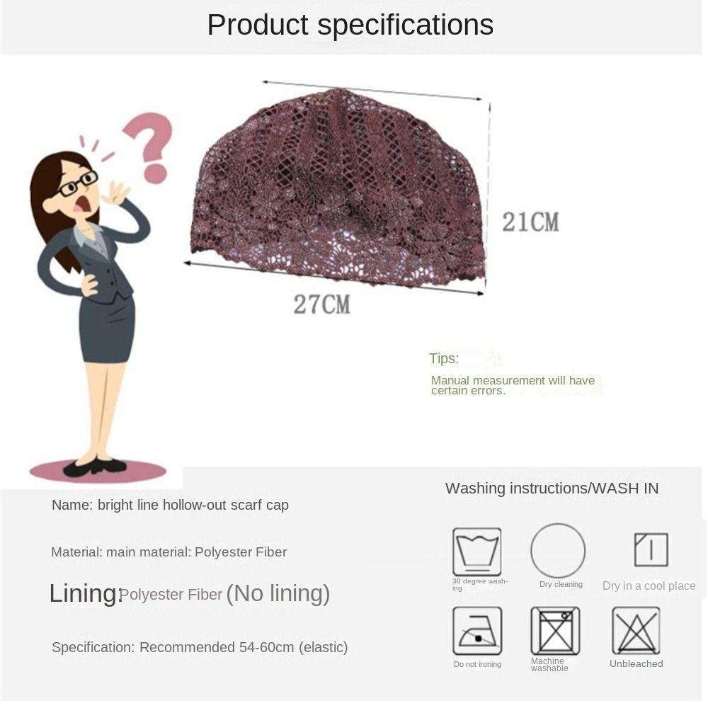 Flowers Lace Hat Casual Sun Visor Breathable Skullies Hat  Women