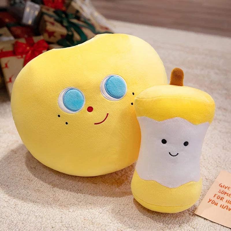 Creative Apple Core Plush Toy Stuffed Soft Fruit Apple Doll Cute Sleep Huggable Pillow Girls Kids Christmas Birthday Gift