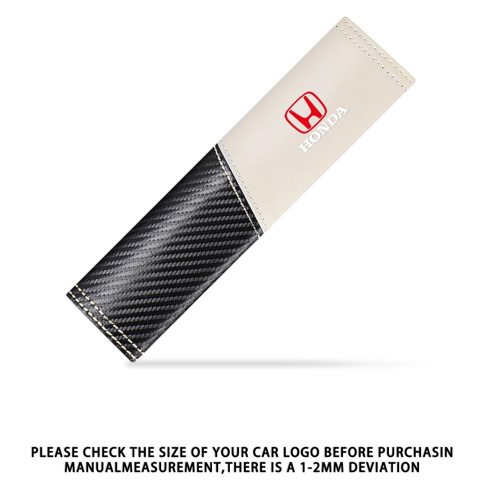 2pcs Car Seat Belt Cover Carbon Fiber Shoulder Protector Pad Cushion For Honda Odyssey Mugen City Civic Accord Type R Fit Jazz TT5