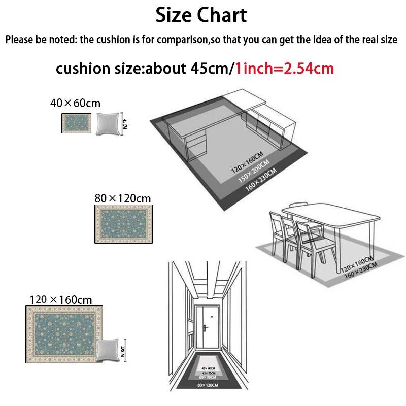 Black Gold Classical Carpets for Living Room Home Luxury Large Area Rugs Bedroom Decor Bathroom Anti-skid Washable Floor Mat