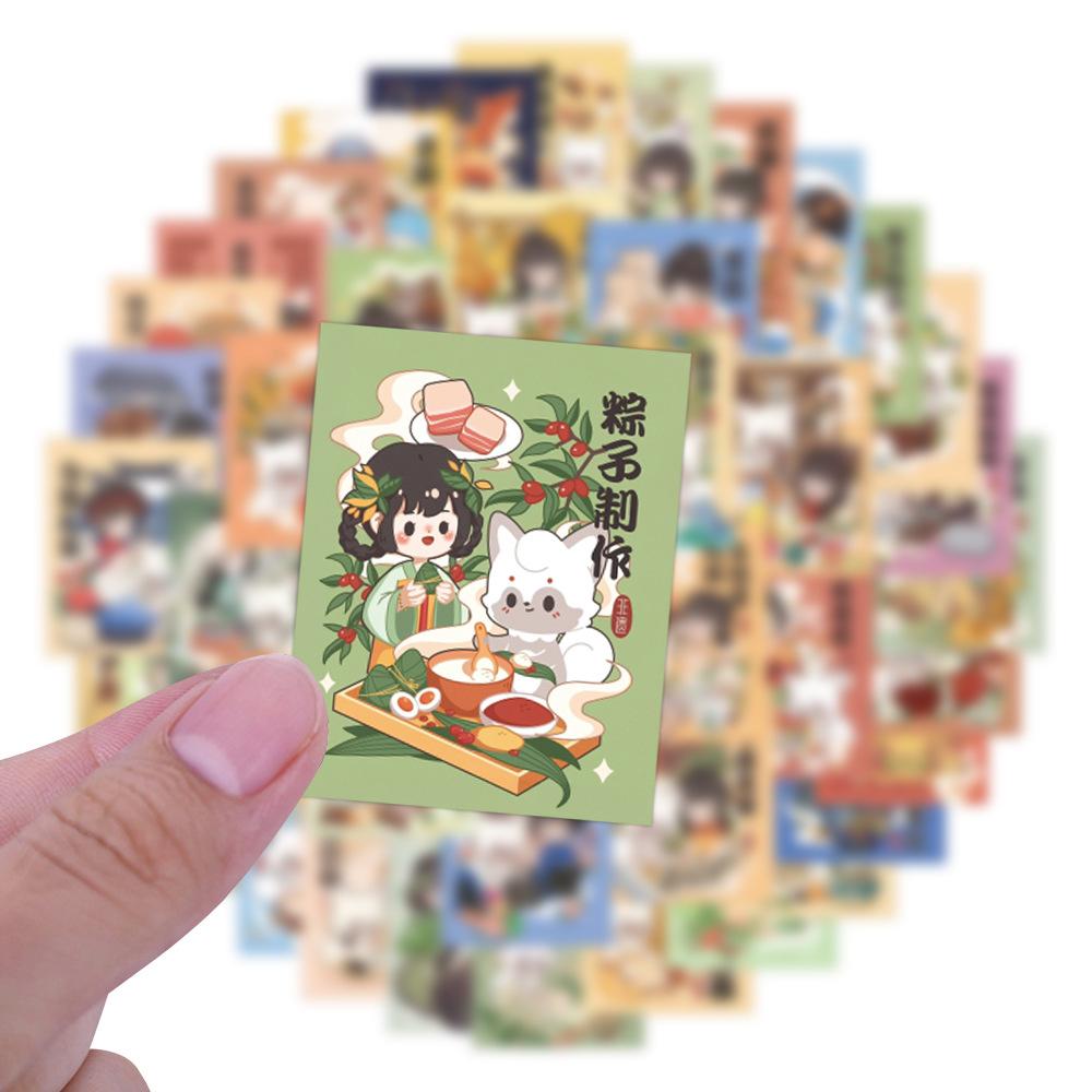 64 New Styles of Intangible Cultural Heritage 4-open Graffiti Stickers Decorative Scooter Water Cup DIY Personality Stickers