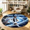 Round Rug Custom NameCristiano Ronaldo Pattern Non Slip Carpet Home Floor Decor