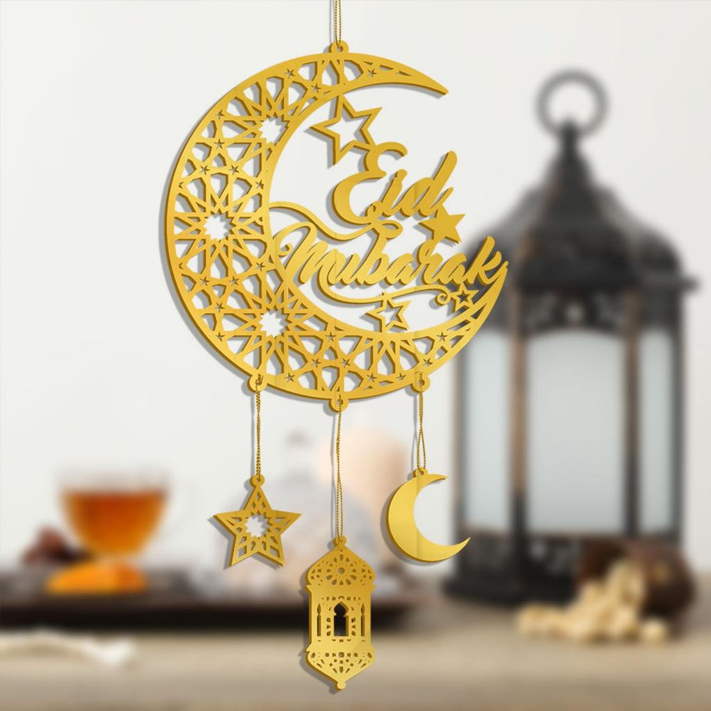 Elegant Eid Wind Bell Hanging Decoration Featuring Durability Acrylic for Ramadan Kareem Decoration