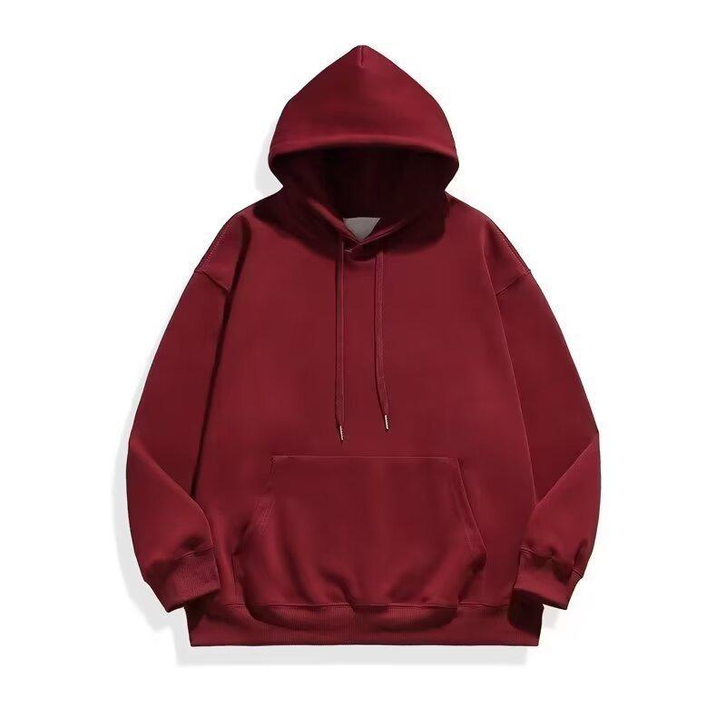 

Унісекс бавовняна худі: Високоякісний, повсякденний, всесезонний пуловер для осені/зими, доступний у кількох кольорах Wine red [Huamian milk silk]. 3XL вина червоного кольору