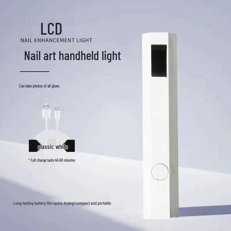 Portable Quick-Dry Nail Lamp with Digital Display - Rechargeable Mini LED for Nail Tips