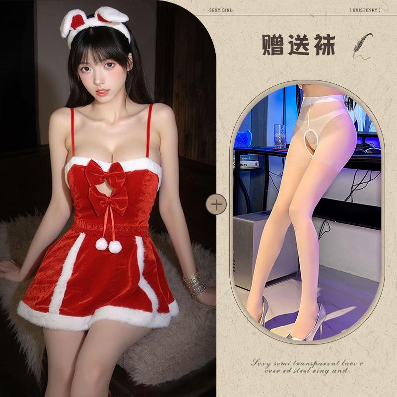 Christmas Robe Sexy Lingerie Sexy Red Velvet New Year's Ball Cosplay Pure Desire