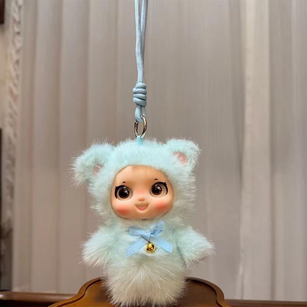 Sheep Dog Vinyl Face Plush Toys Family Series Plush Forest Doll Plush Animals Pendant Bag Charm