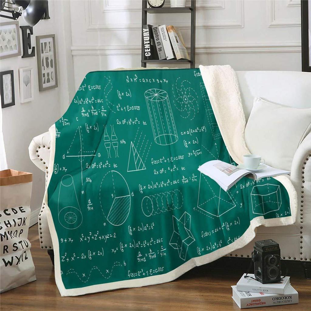 Geometric Print Flannel Blanket Nap Thermal Blanket Sofa Blanket