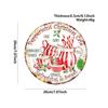 New Year Christmas Wood Sign Yard Art Merry Christmas Cafes Retro Doorplate Pendant Round Candy Cake Teacup Pattern Sign