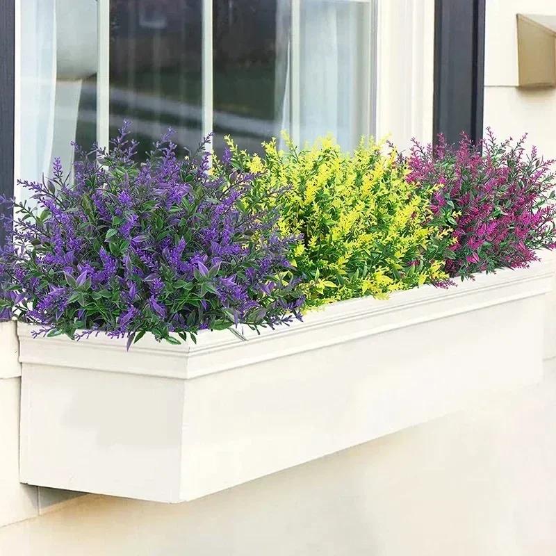 1-10PCS Lavender Artificial Flowers Faux Plants Greenery Wedding Celebration Home Decor Accessories Ornaments Arrangements