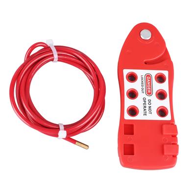 Verstellbares Kabel-Lockout Fischförmig Edelstahl Sicherheitskabel-Schloss Industrielles Ventil Tagout