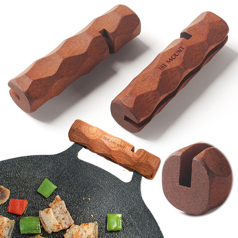 

2Pcs Pan Holder Heat Resistant Assist Handle Holder Wood Insulated Grip Replacement for Sauce Grill Pan Griddle Outdoor Camping Australia