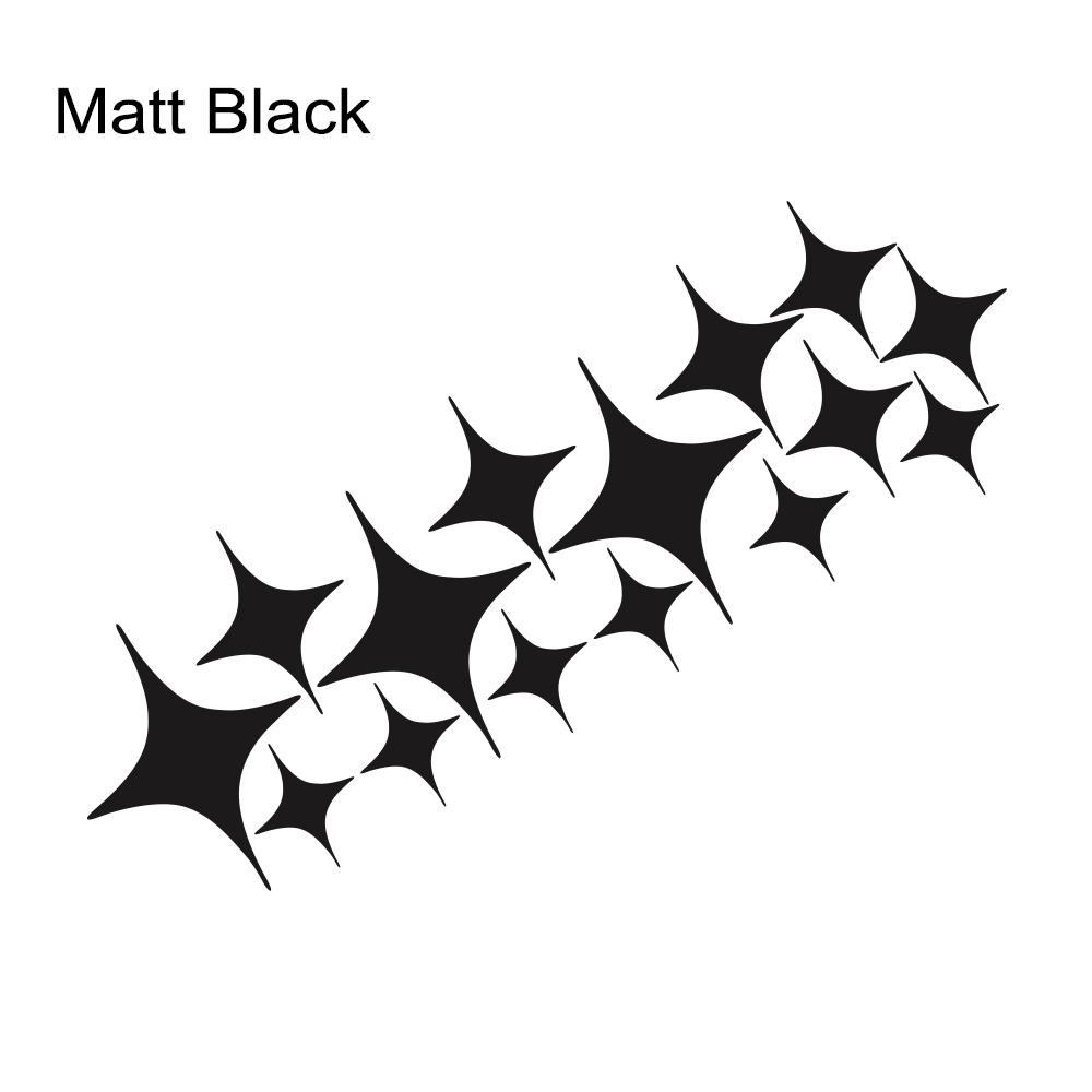 15 Piece Geometric Star Pattern Vinyl Sticker Car Body Side Decor Decals for Vehicles Suv Cars Pickup Truck Auto Accessories