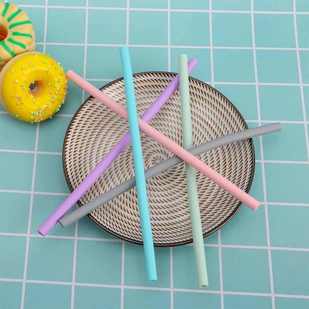 Silicone For Birthday Wedding Tea Milkshake Party Supplies Tableware Drinking Straws Bar Tool