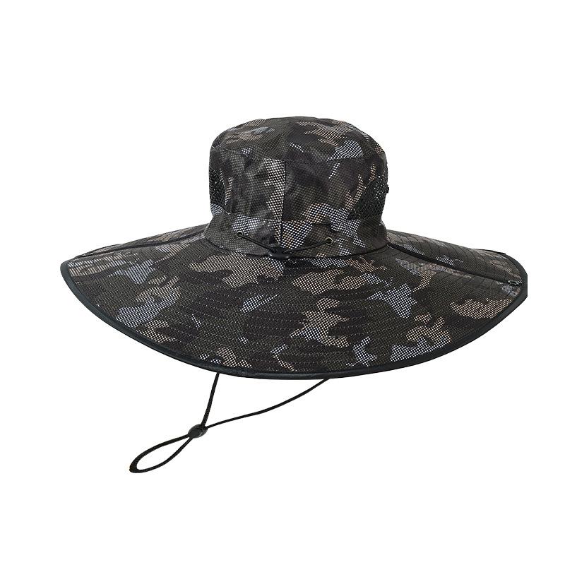 

Outdoor Super Large Hat Brim Camouflage Sun Protection Hat Men s Fan Tactical Camouflage Hat Big Brim Sun Protection Benny Fisherman s Hat L（58-60cm）