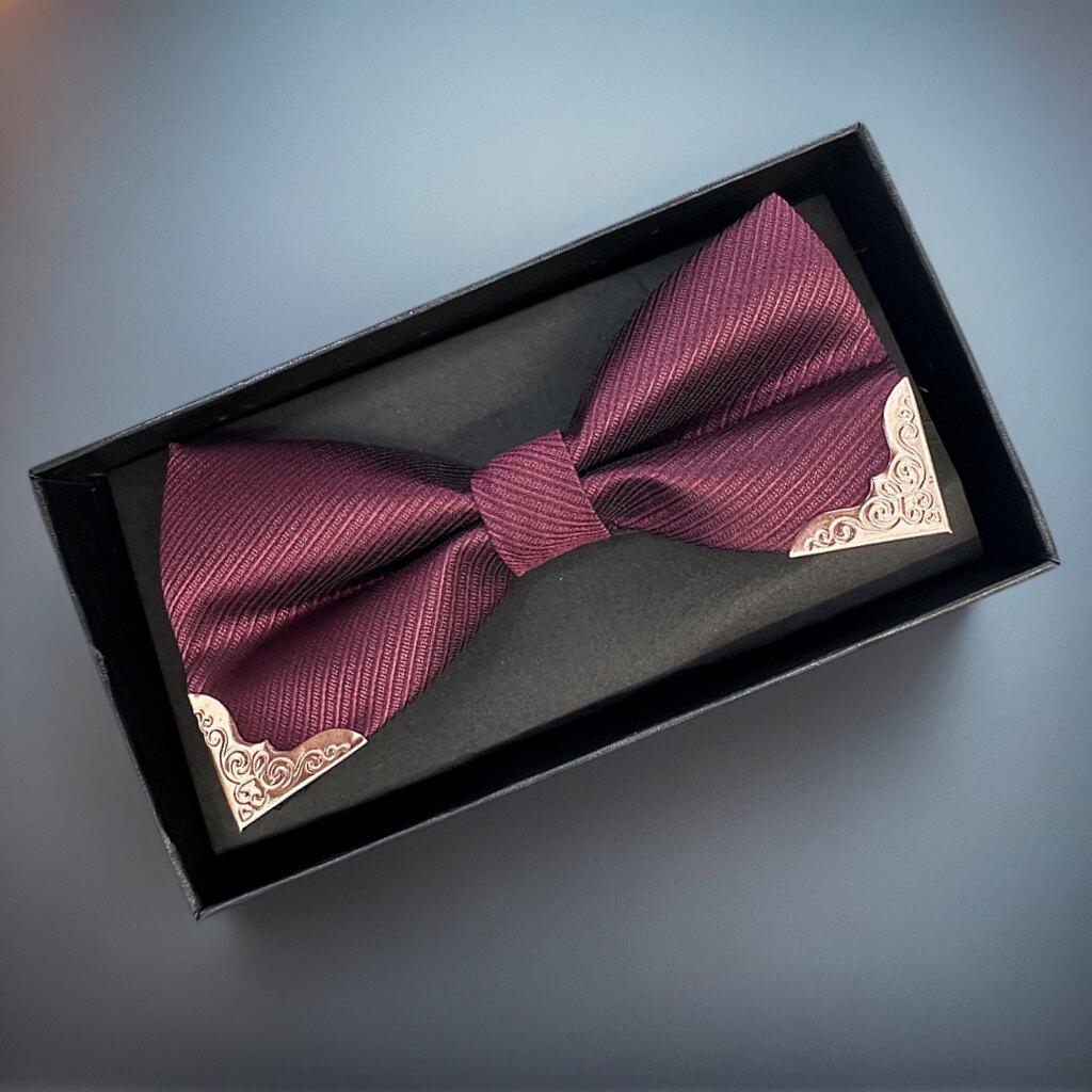 Fashionable Metal Corner Bowtie Men's Suit Shirt Double-layer Wedding Tailcoat Butterfly Tie Men's Accessories with Gift Box