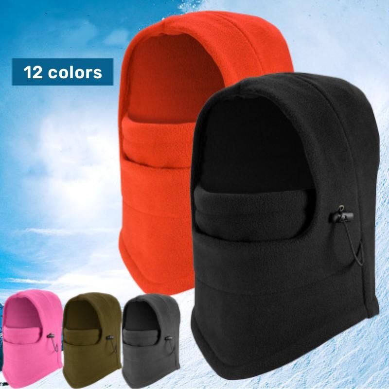 Winter Thermo-Fleece-Sturmhaube für Herren, Halswärmer, Wanderschal, wasserdicht, Jagd, Fahrradmütze mit Kapuze, Hals, Snowboard-Gesichtsmaske