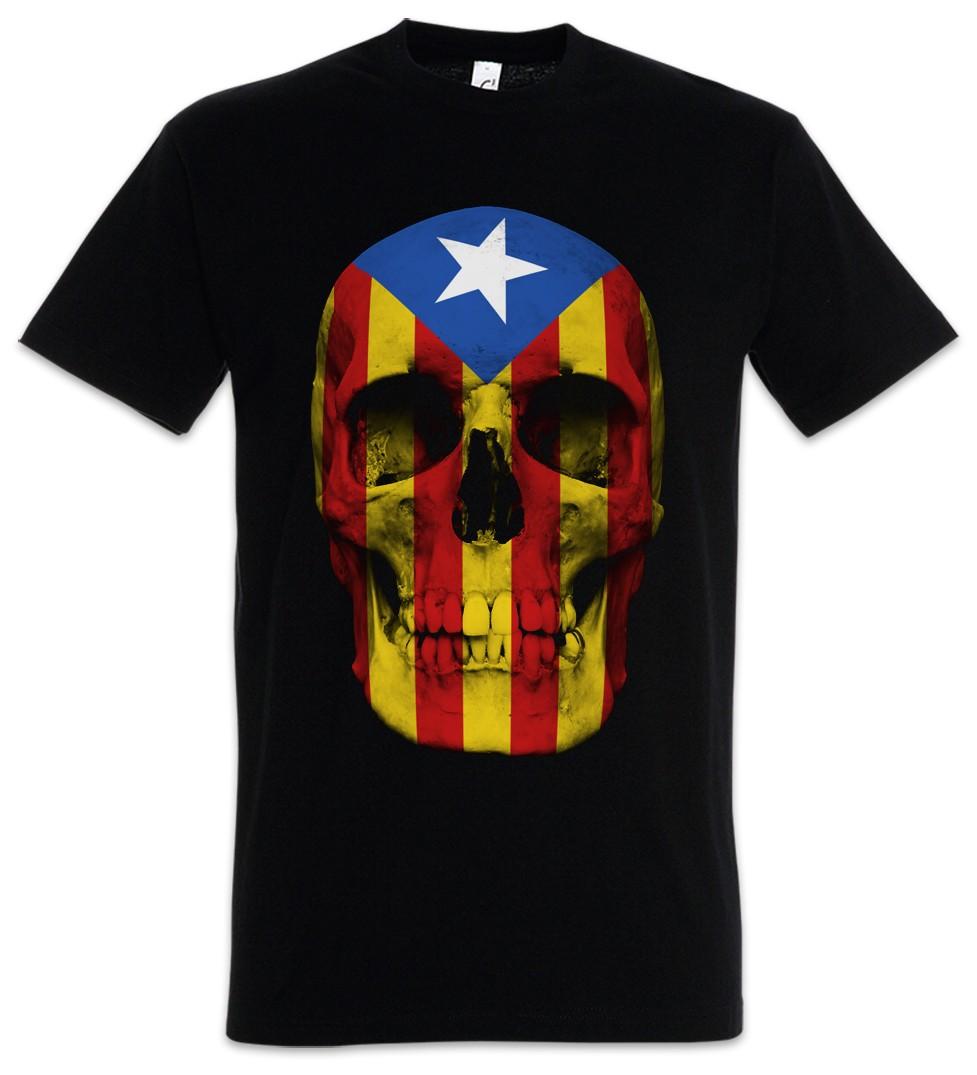 Catalonia Skull Flag Men s T-Shirt Mens Womens Tees Top Skull Freedom Freedom Free Catalonia S