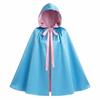 Blue Pink Gothic Costume Cape Solid Color Hooded Cape Cute Halloween Cloak  Halloween