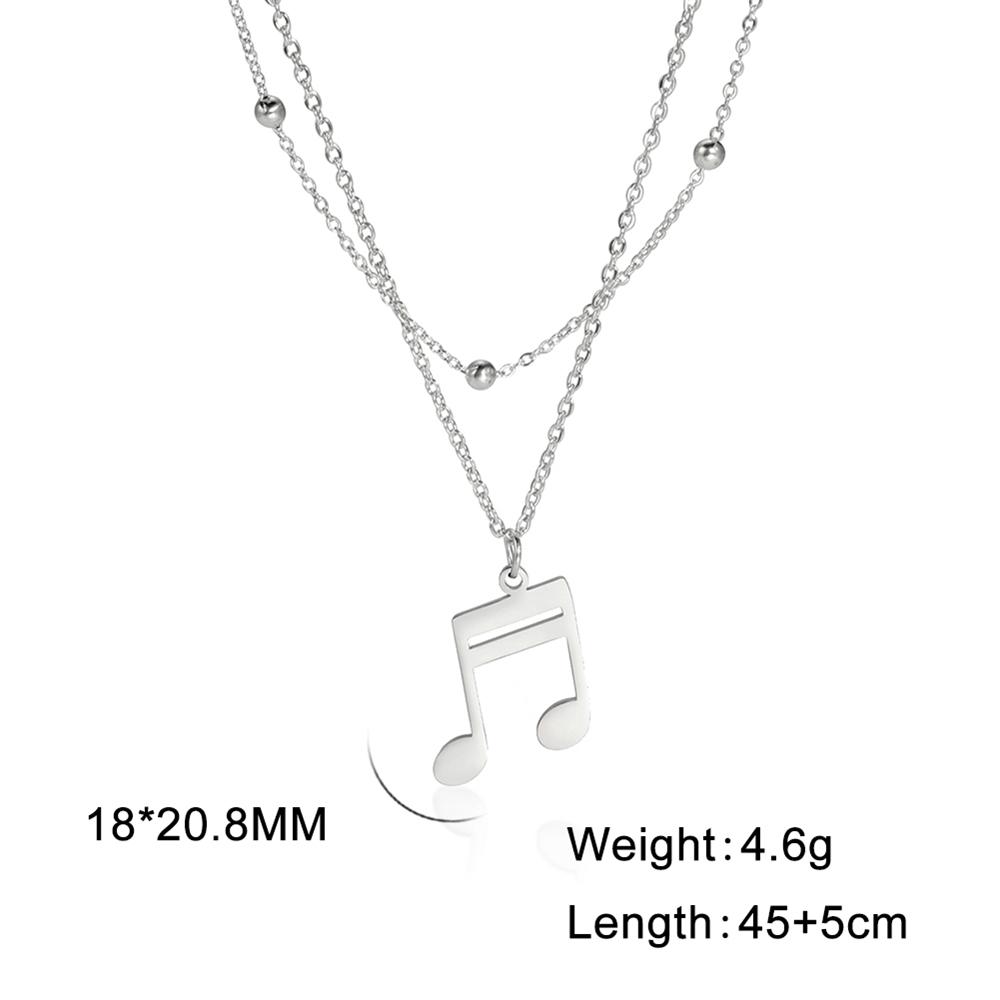 Cazador Dog Cat Four Leaf Clover Pendant Necklace for Women Stainless Steel Compass Angel Choker Double Chain Neck Jewelry 2026