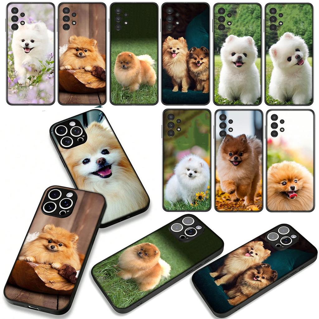 Phone Cover Pet Pomeranian Dog Casing for Samsung Galaxy S25 S24 S22 S23 FE Ultra Plus A56 A05 A06 A15 A16 A55 S7 Edge Case