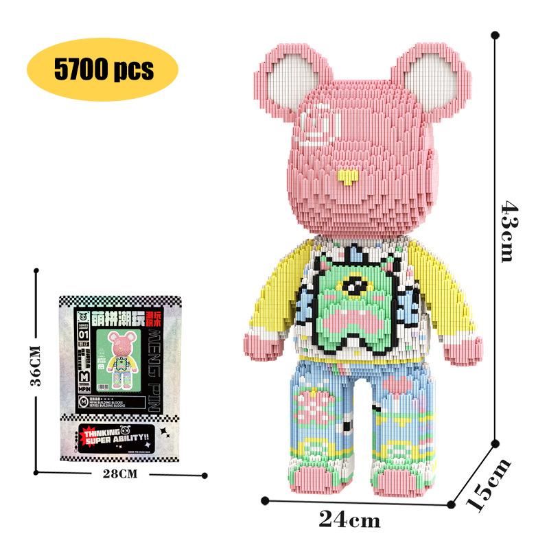 Kawaii Bear Building Blocks,assembly Toys,Ornaments, Home Decor,Creative Building Blocks,Thinking Developing Toys,Toys for Gifts