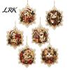 Holiday Gift for Craft Lovers 6Pcs/Set Christmas Ornaments DIY Faux Pearl Art Kit, Hanging Decorations Kit Artistic Activity Adults with Round Charms