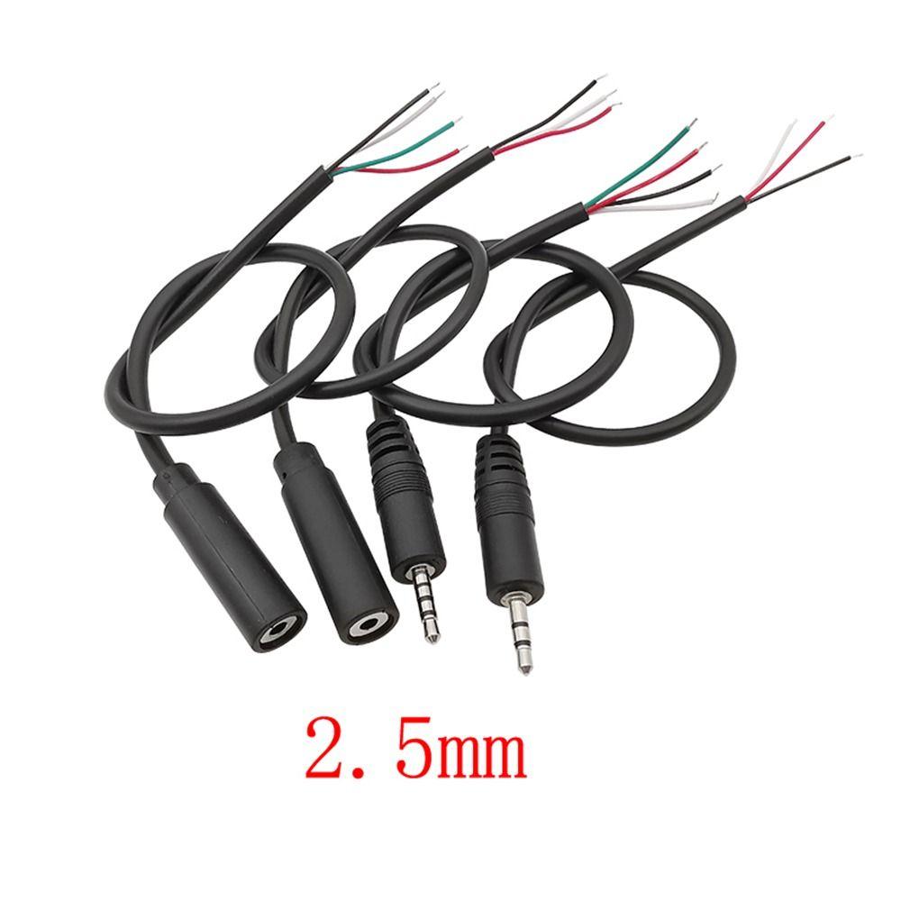 1Pcs 30cm Length Audio Plug Jack 2.5mm/3.5mm DIY Audio Extension Wire  Mic DIY Accessory