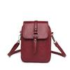 Women Crossbody Bag Mobile Phone Bag Leather Cross-body Card Wallet Pouch Travel Handbag Mini Wallet Shoulder Purse D2K0