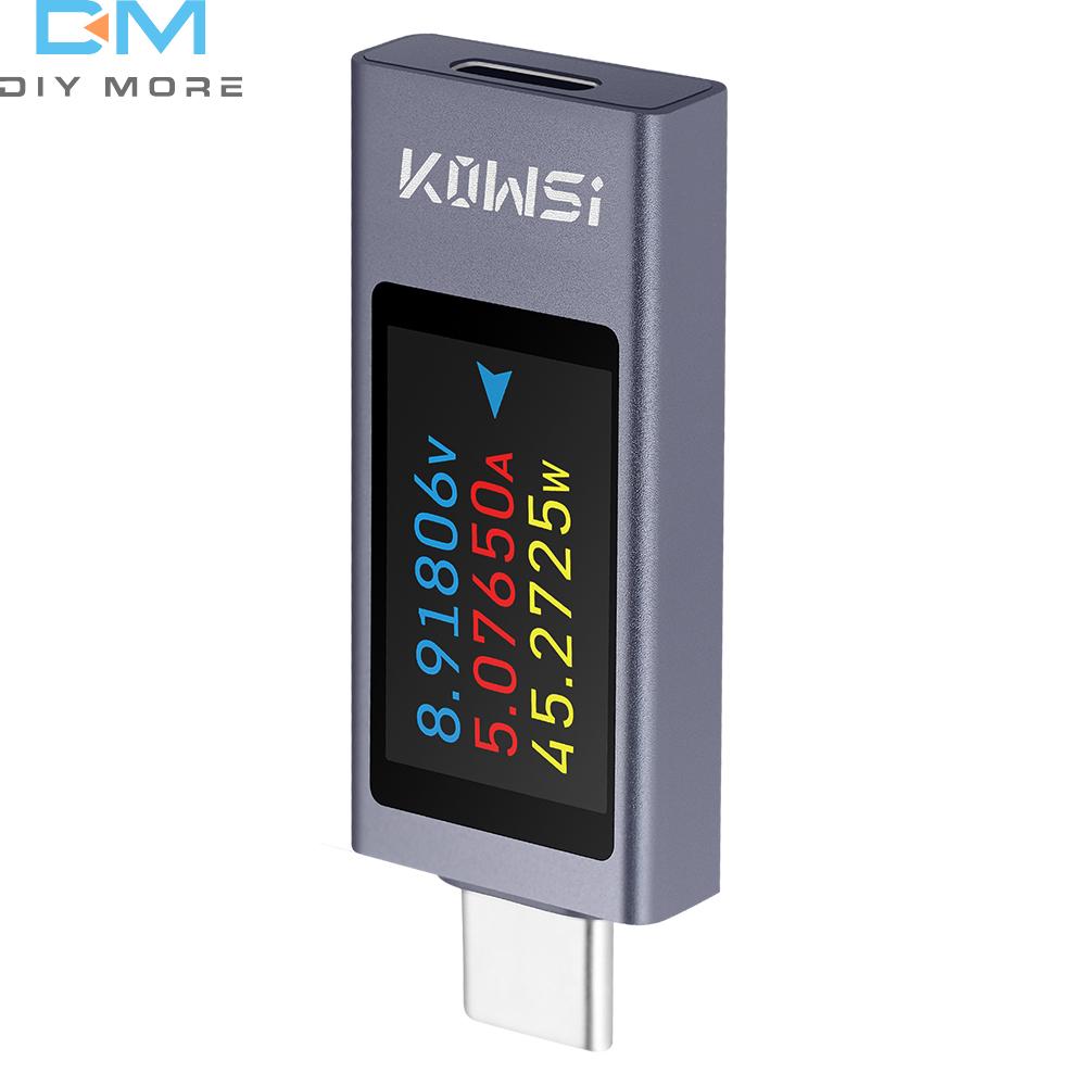 KWS-2301C Current and Voltage Monitor DC 4-30V 0-12A Type-C Power Meter Tester PD Battery Capacity Digital LCD Display Meter
