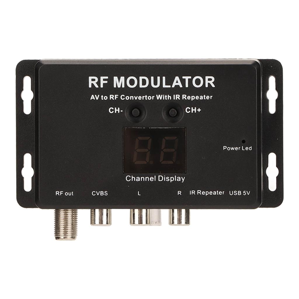 RF Modulator Professional AV to RF Convertor with IR Repeater for Set Top Box DVR DVD