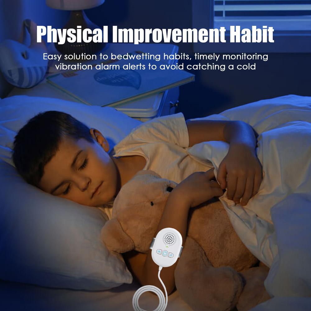 Bedwetting Sensor Rechargeable Bed Wetting Alert for Children Pee Alarm Bedwetting Monitor Sensor with Sound & Vibration Alerts