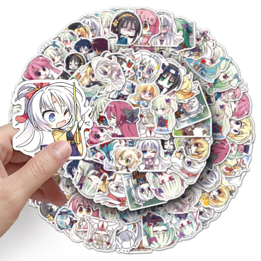 53 Sheets of Senren Manhua Cartoon Graffiti Stickers—Personalized, Creative Decoration for Journals, Notebooks, and Games