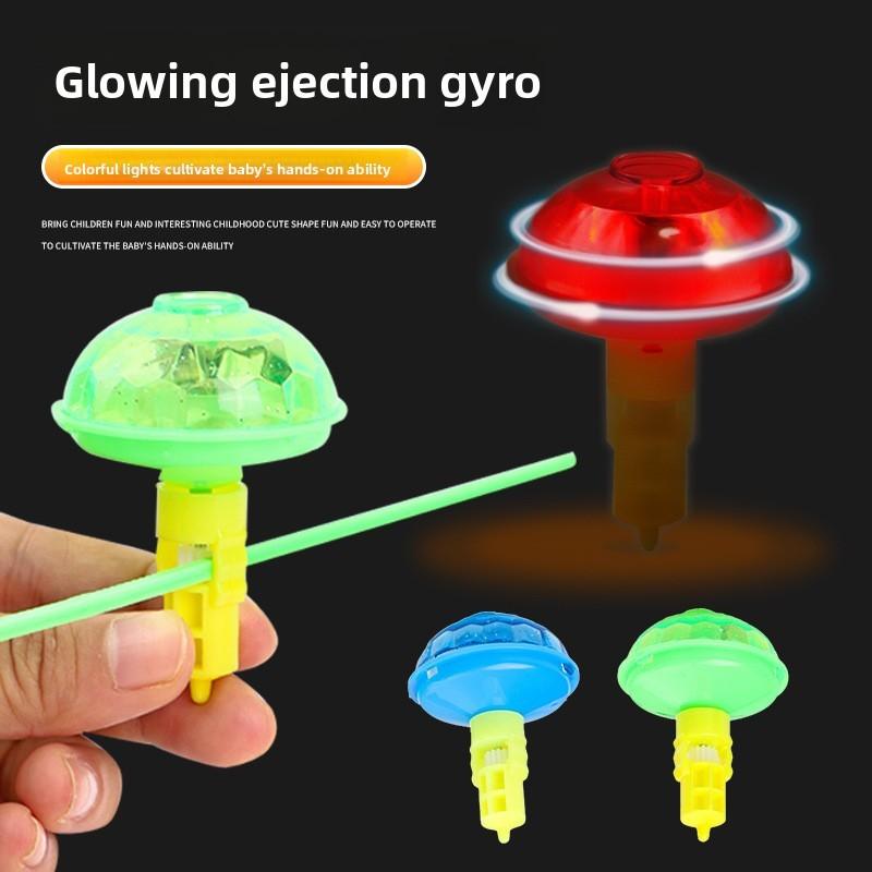 Pull Luminous Gyroscope Toy Set For Kids Outdoor Recreation And Collectors Gift