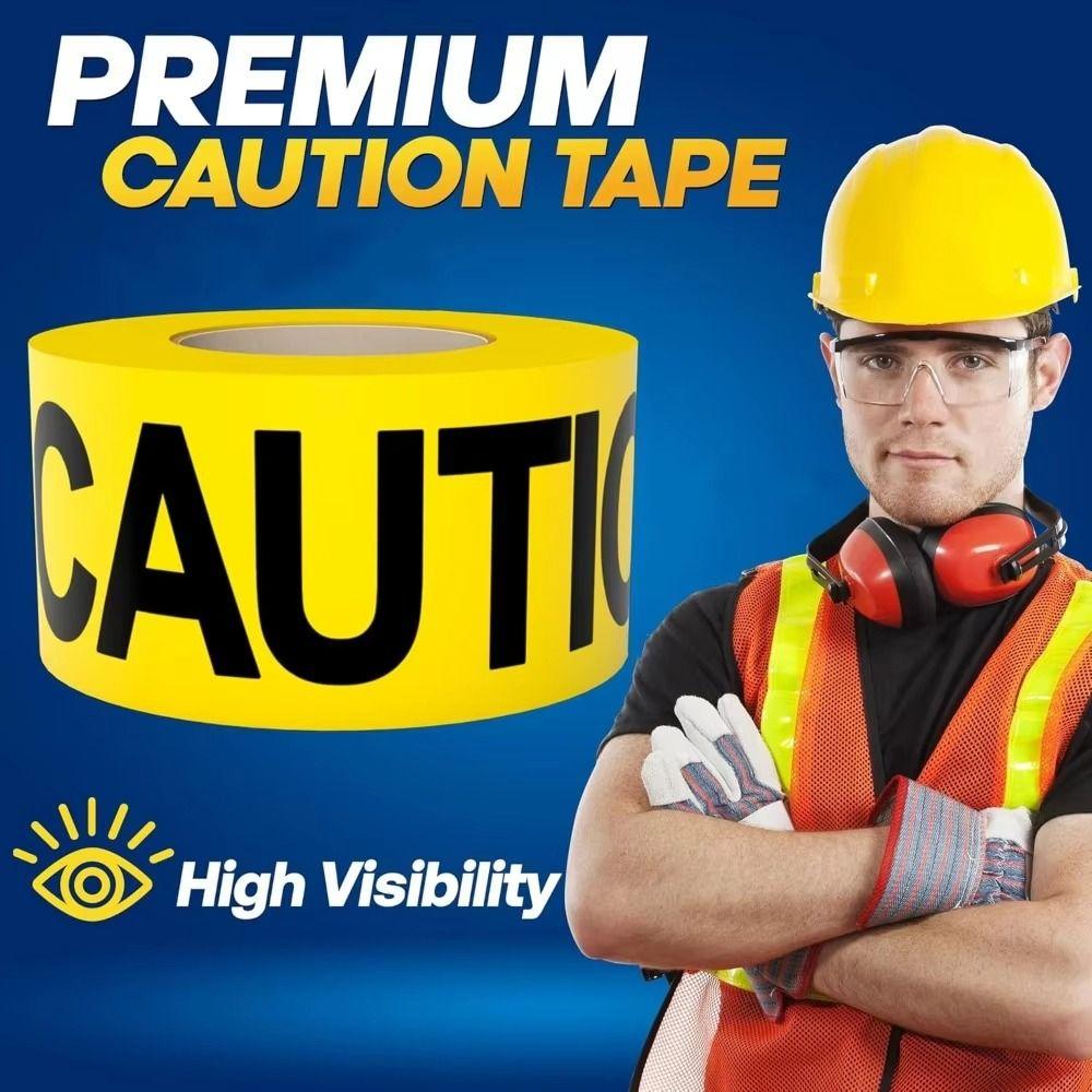 Premium Yellow Hazard Tape Bold Black Text Warning Tape Caution Tape Party Decoration