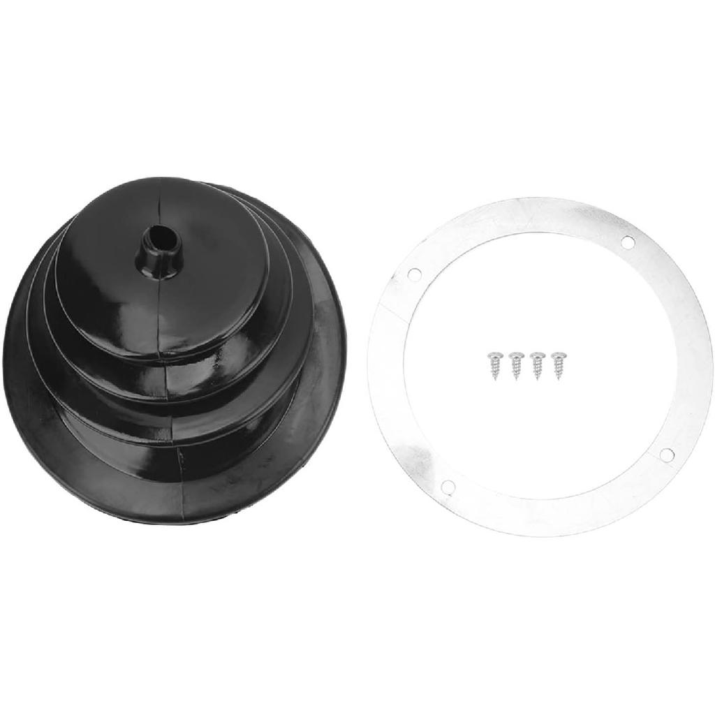 OUKENS 5,25palcová manžeta řadicí páky a sada desky s chromovaným kroužkem 1651 Univerzální náhradní protiprachový kryt pro automobilovou spojku, včetně ozdobného dílu