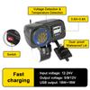 Extractme 36W Dual QC3.0 Motorcycle USB Charger Fast Charging Voltmeter Thermometer Digital Display Mobile Phone Charger Socket