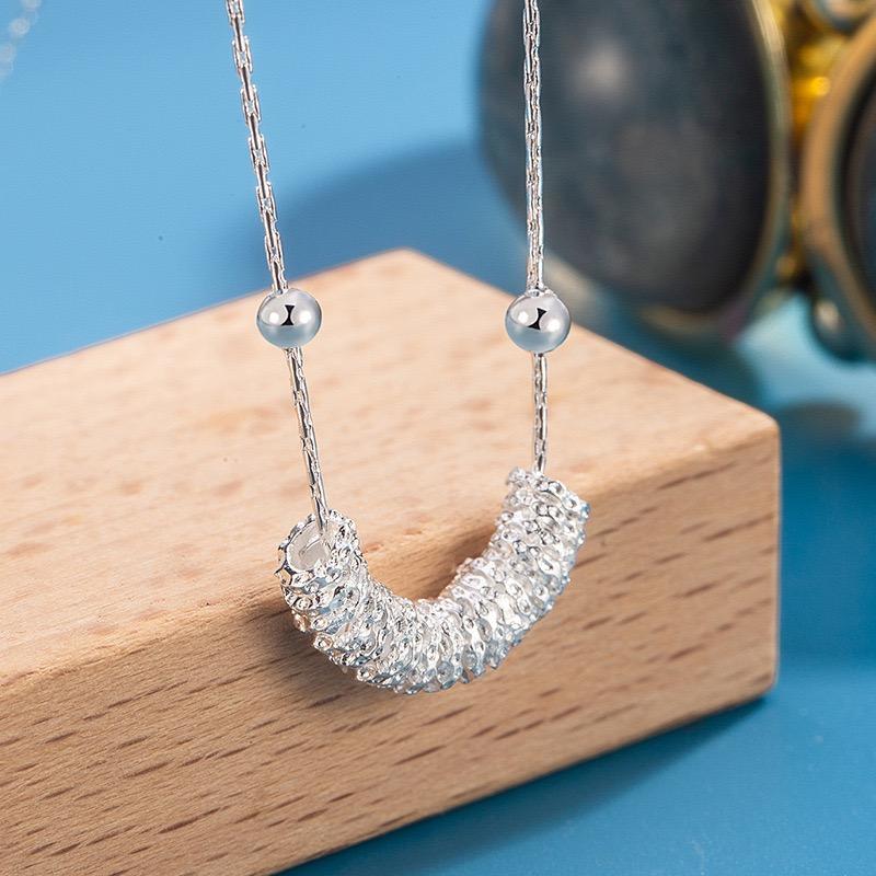 S925 Sterling Silver Necklaces For Women Simple Minimalist Pendant Necklaces Cross Ball Circle Necklace Birthday Gift