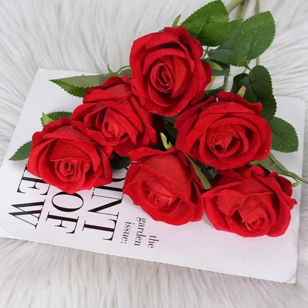 

5Pcs Beautiful Simulated Rose 10 Color DIY Fake Flower High Imitation Flowers Valentine s Day Gift