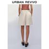 UR 2025 Autumn Women's Half Elastic Waist Shorts