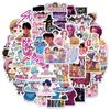 50 Saja Boys Personality Stickers: Creative Journal, DIY Water Bottle & Phone Case Decor
