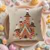 Cute Cartoon Gingerbread Man Prints Pillow Case Sofa Living Room Bedroom Headboard Backrest Cushion Square Cushion