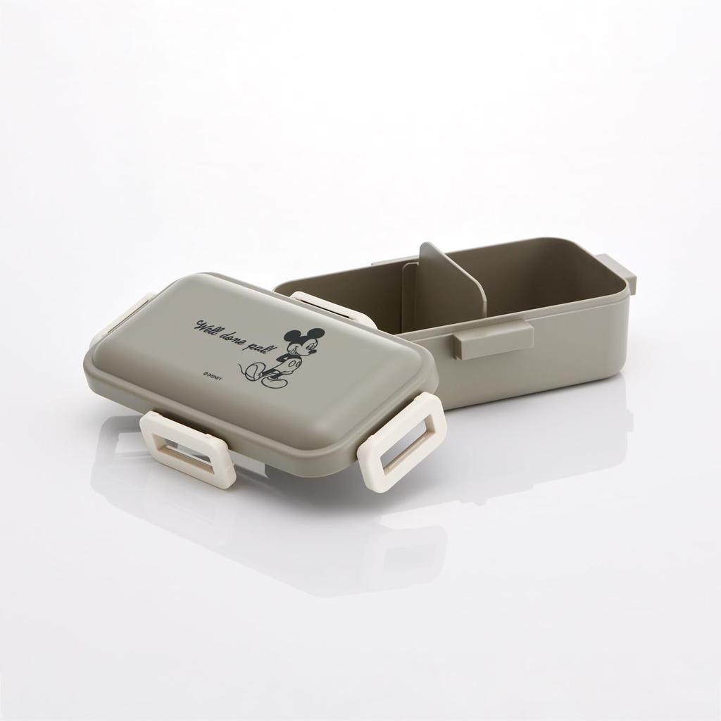 Skater Bento Fluffy Serving Lunch Made in Disney Mickey Mouse Simple Box, Box, 530ml, Japan, Logo, PFLB6-A